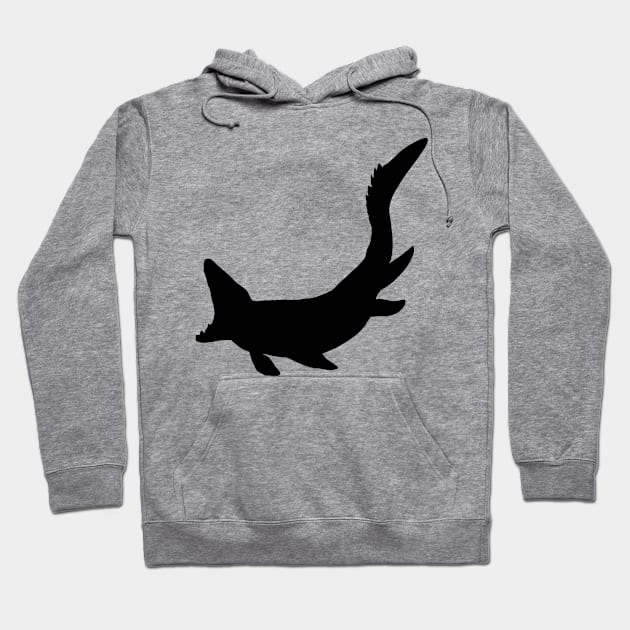 Mosasaurus Dinosaur Silhouette Hoodie by KayBee Gift Shop